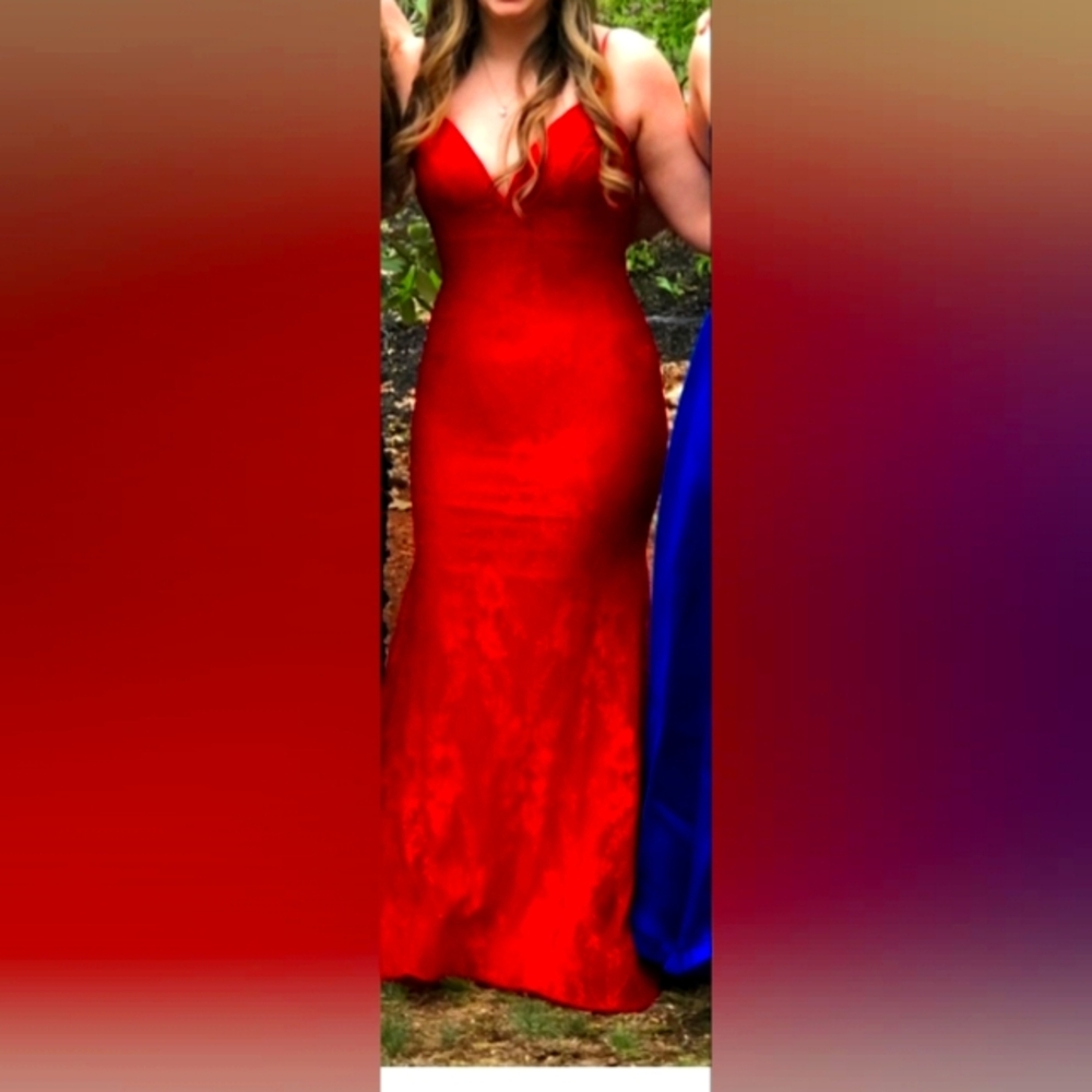 Glitterati Red Prom Dress